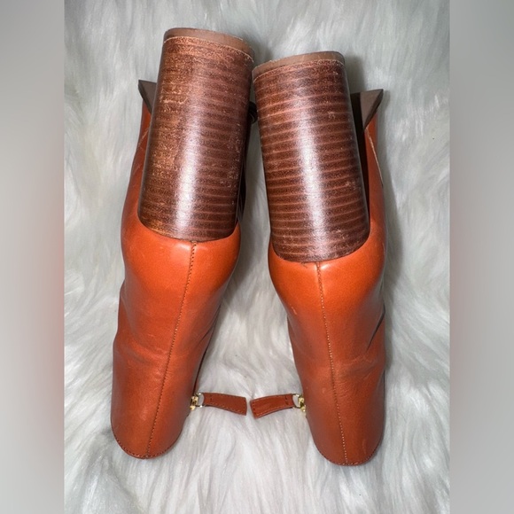Diba Orange Ankle Boots with Block Heel - Picture 9 of 10